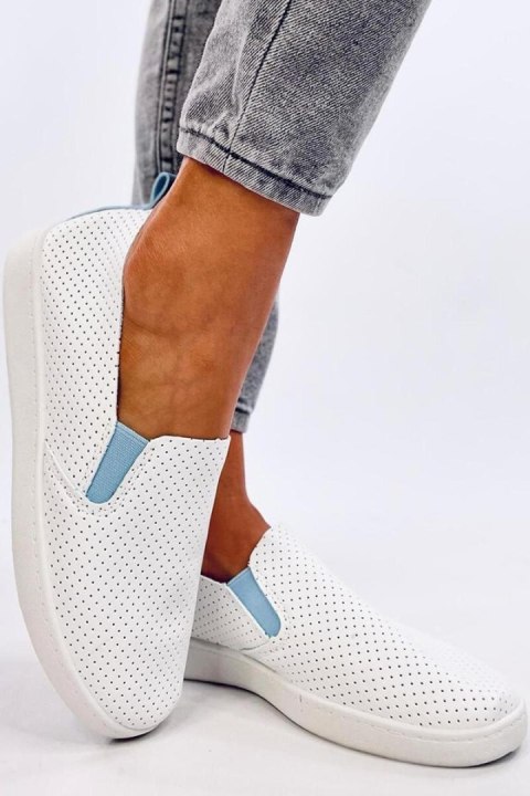 Tenisówki slip-on JOUSSE WHITE/BLUE - Inello Inello Tenisówki slip-on JOUSSE WHITE/BLUE - Inello Inello