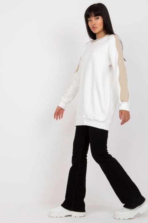 Bluza Damska Model RV-TU-8231.78P White/Beige - Rue Paris Rue Paris Bluza Damska Model RV-TU-8231.78P White/Beige - Rue Paris Rue Paris
