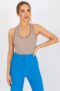 Koszulka Top Model RV-TP-7990.17 Dark Beige - Rue Paris Rue Paris