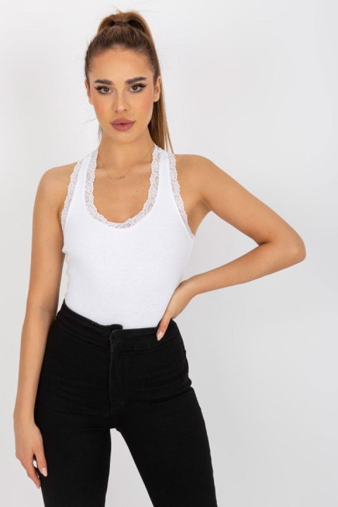 Koszulka Top Model RV-TP-7990.17 White - Rue Paris Rue Paris Koszulka Top Model RV-TP-7990.17 White - Rue Paris Rue Paris