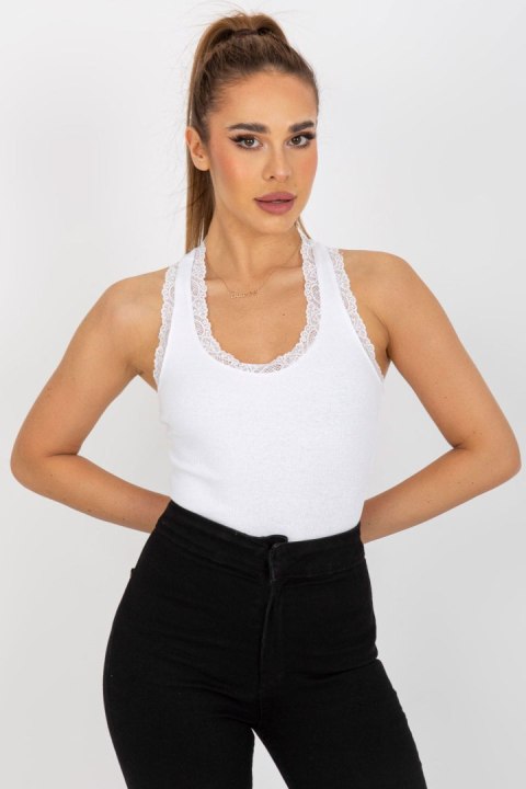 Koszulka Top Model RV-TP-7990.17 White - Rue Paris Rue Paris Koszulka Top Model RV-TP-7990.17 White - Rue Paris Rue Paris