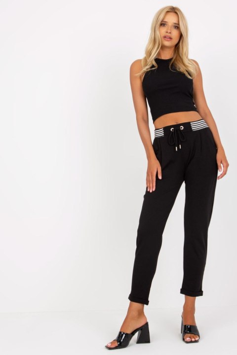 Spodnie Dresowe Model RV-DR-8019.12 Black - Rue Paris Rue Paris Spodnie Dresowe Model RV-DR-8019.12 Black - Rue Paris Rue Paris