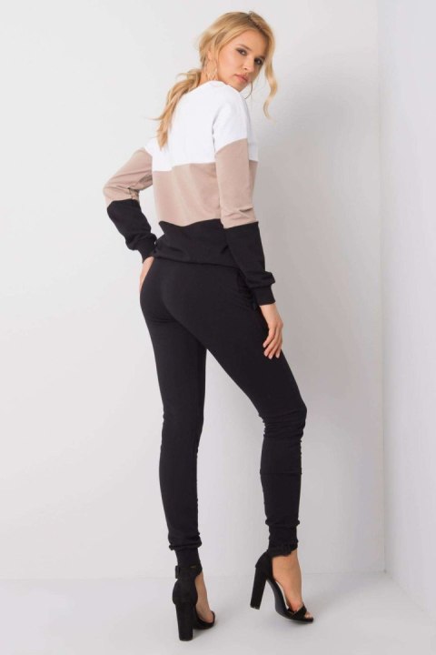 Spodnie Komplet Model RV-KMPL-5971.05 Black/Beige - Rue Paris Rue Paris Spodnie Komplet Model RV-KMPL-5971.05 Black/Beige - Rue Paris Rue Paris
