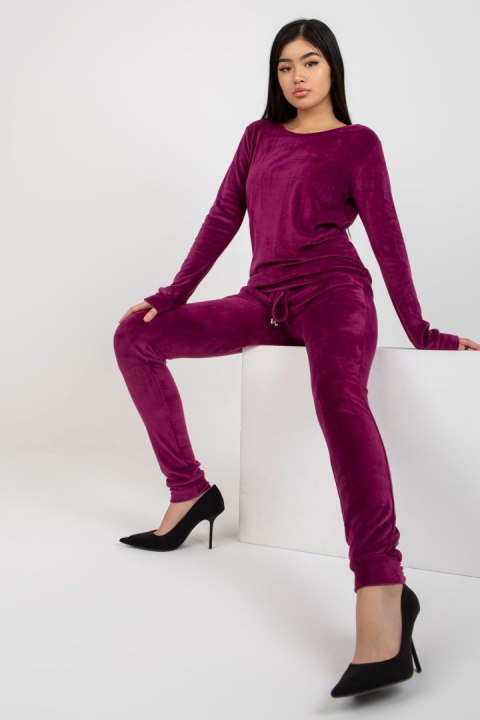 Spodnie Komplet Model RV-KMPL-6083.05 Violet - Rue Paris Rue Paris Spodnie Komplet Model RV-KMPL-6083.05 Violet - Rue Paris Rue Paris