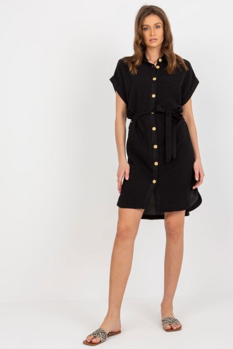Sukienka Model WN-SK-VE40.41P Black - Rue Paris Rue Paris Sukienka Model WN-SK-VE40.41P Black - Rue Paris Rue Paris