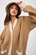 Sweter Kardigan Model LC-SW-0258.03P Camel - Rue Paris Rue Paris