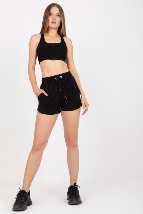 Szorty Damskie Model RV-SN-7994.15 Black - Rue Paris Rue Paris Szorty Damskie Model RV-SN-7994.15 Black - Rue Paris Rue Paris
