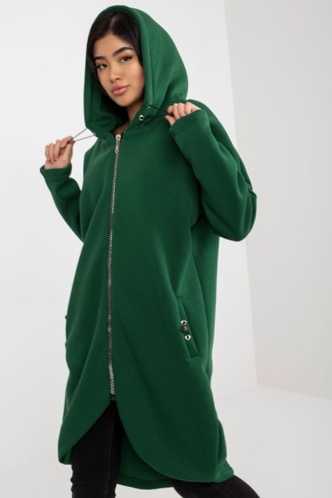 Bluza Damska Model RV-BL-4858-1.99P Dark Green - Rue Paris Rue Paris Bluza Damska Model RV-BL-4858-1.99P Dark Green - Rue Paris Rue Paris