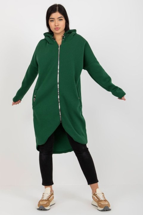 Bluza Damska Model RV-BL-4858-1.99P Dark Green - Rue Paris Rue Paris Bluza Damska Model RV-BL-4858-1.99P Dark Green - Rue Paris Rue Paris