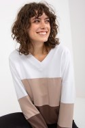 Bluza Damska Model RV-BL-8328.65P White/Brown - Rue Paris Rue Paris
