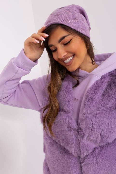 Czapka Model AT-CZ-2325.85 Light Violet - AT AT Czapka Model AT-CZ-2325.85 Light Violet - AT AT