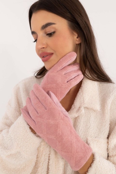Rękawiczki Model AT-RK-23901.22 Light Pink - AT AT Rękawiczki Model AT-RK-23901.22 Light Pink - AT AT