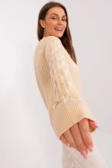 Sweter Damski Model AT-SW-2326.37X Beige - AT AT