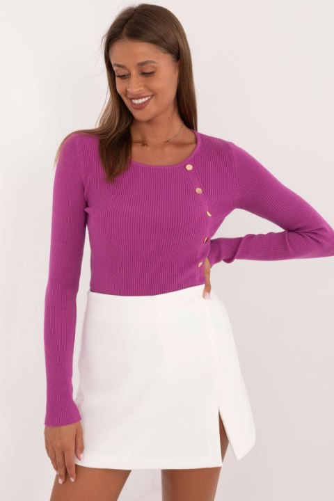 Sweter Damski Model AT-SW-2332-2.65 Violet - AT AT Sweter Damski Model AT-SW-2332-2.65 Violet - AT AT