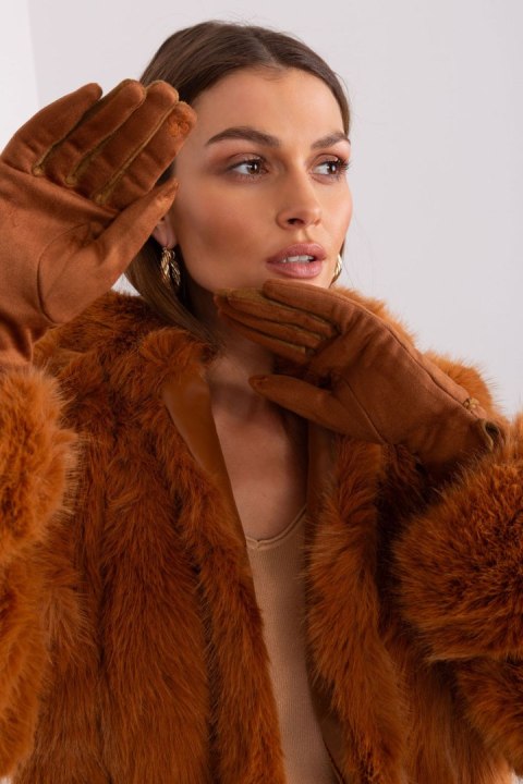 Rękawiczki Model AT-RK-238601.98 Light Brown - AT AT Rękawiczki Model AT-RK-238601.98 Light Brown - AT AT