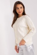 Sweter Damski Model AT-SW-2346-2.99P Ecru - AT AT