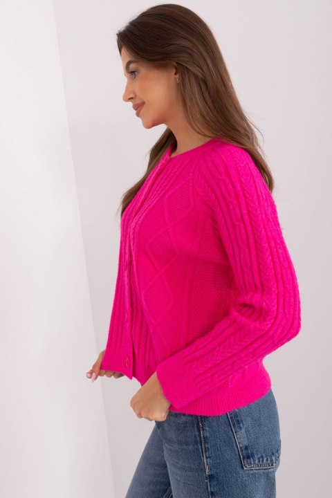 Sweter Damski Model AT-SW-2346-2.99P Fuksja - AT AT Sweter Damski Model AT-SW-2346-2.99P Fuksja - AT AT